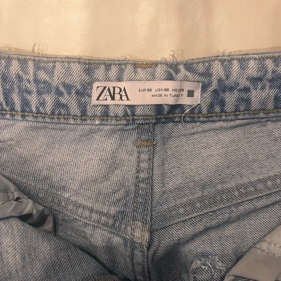 Zara Light Blue Straight-Leg Jeans - Picture 4 of 4